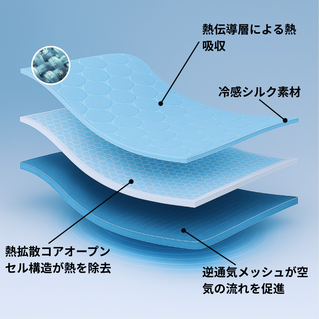 瞬間冷感マット「涼風(すずかぜ)」