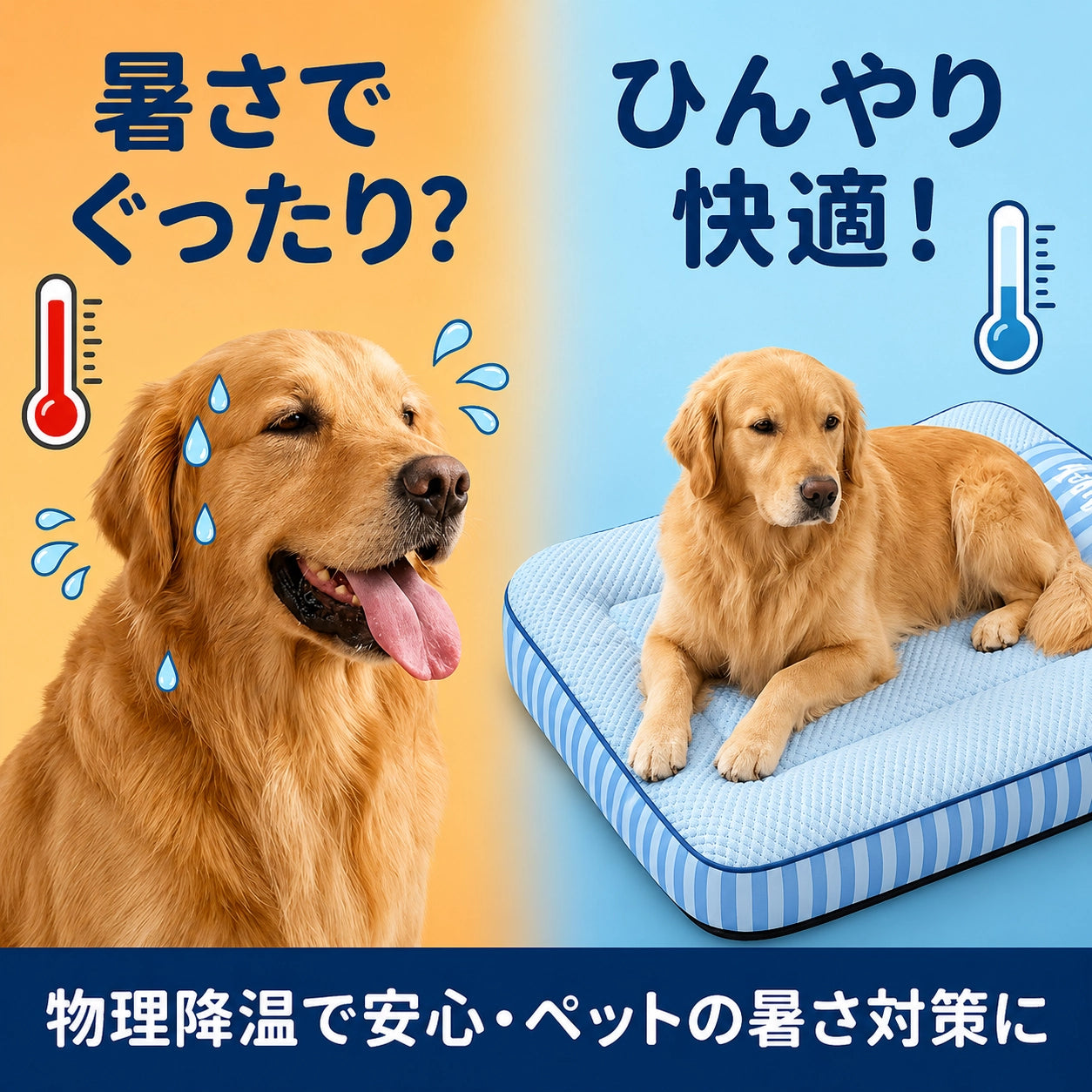 ひんやり冷感 ペット用ベッド 接触冷感 18℃瞬間冷却 クールベッド 夏用 暑さ対策 脊椎保護 姿勢サポート 通気性抜群 吸湿 安全素材 滑り止め 洗える 犬 猫用 室内用 四角型 涼しい
