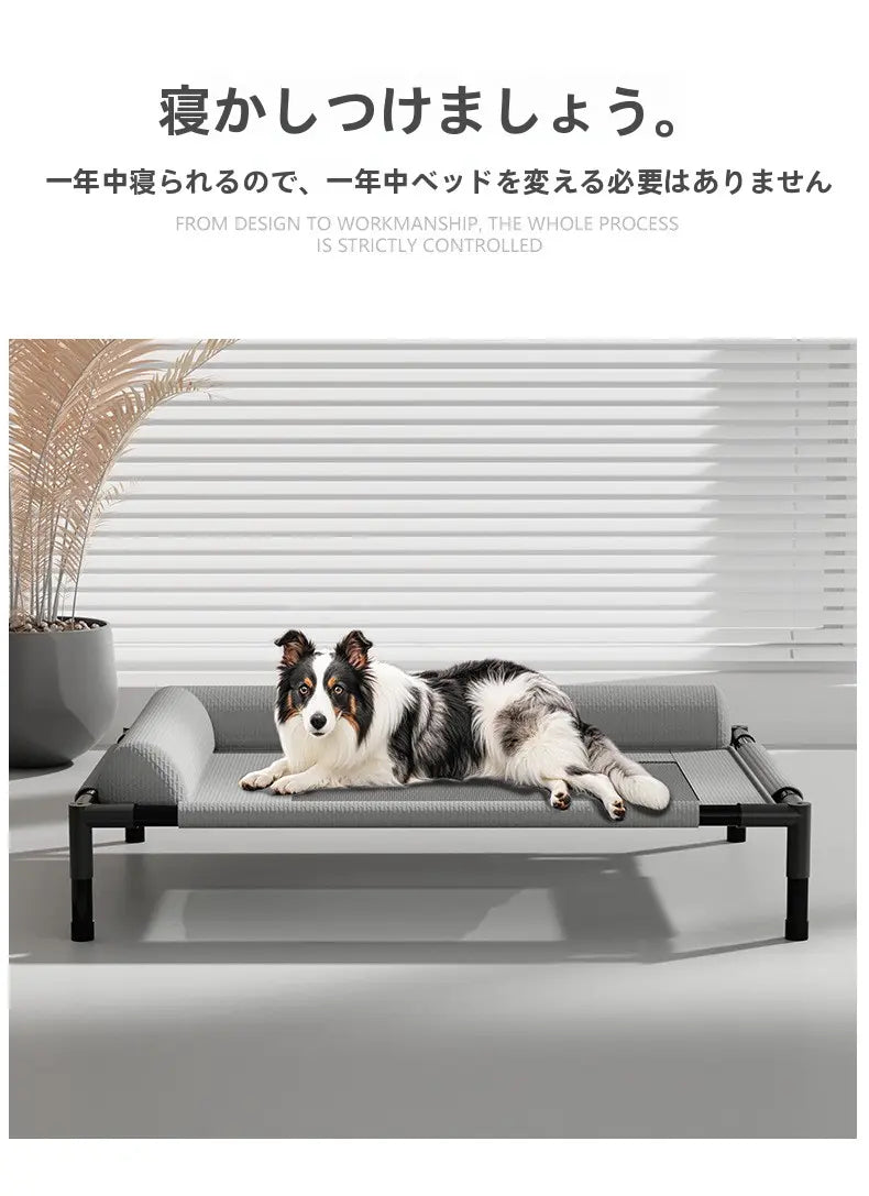 猫も犬も一年中快適 ─ ベッド替え不要 シンプルなデザインがインテリアに馴染む