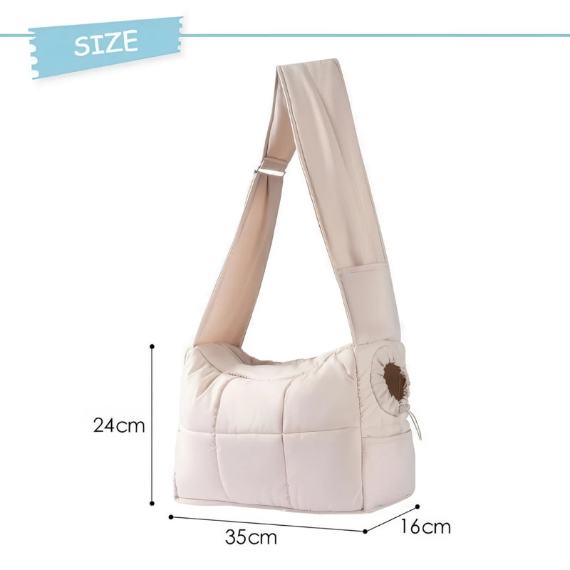 ペットスリング サイズ詳細 幅35cm 高さ24cm マチ16cm 小型犬 猫用