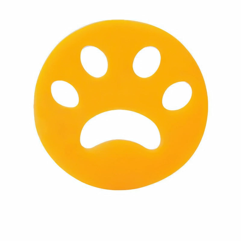 洗濯用ペット抜け毛取りクリーナー オレンジ・肉球（ラウンド）タイプ