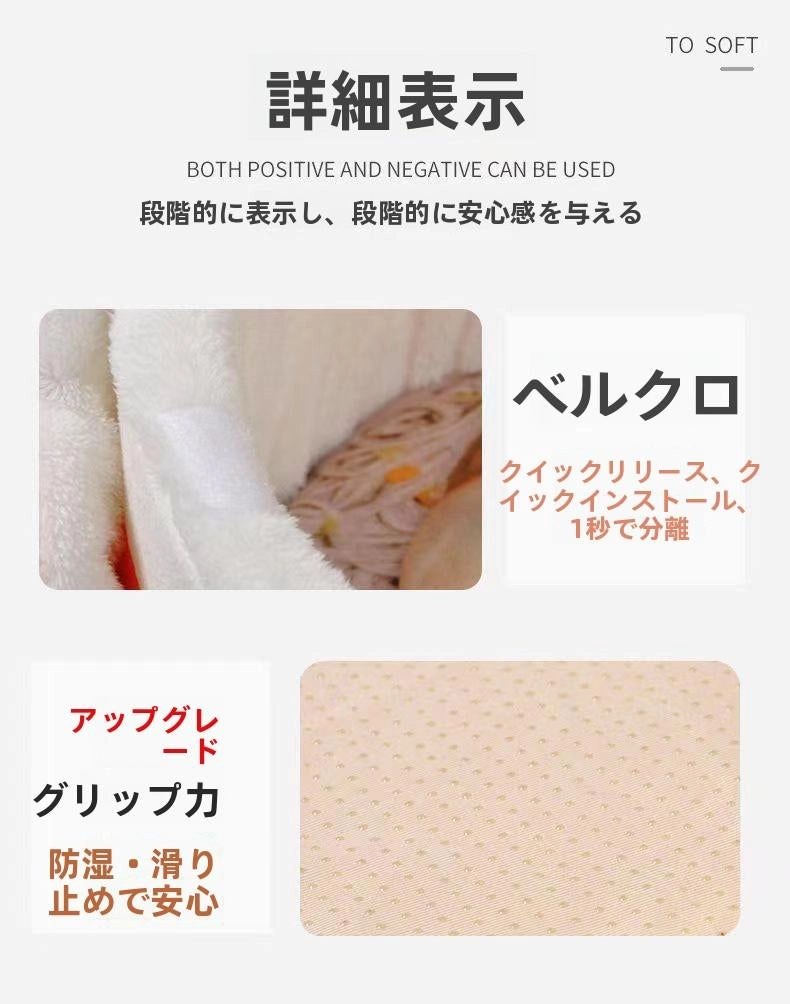 詳細表示 ベルクロ（マジックテープ）での蓋の着脱と滑り止め底面の解説 もふもふ幸せ