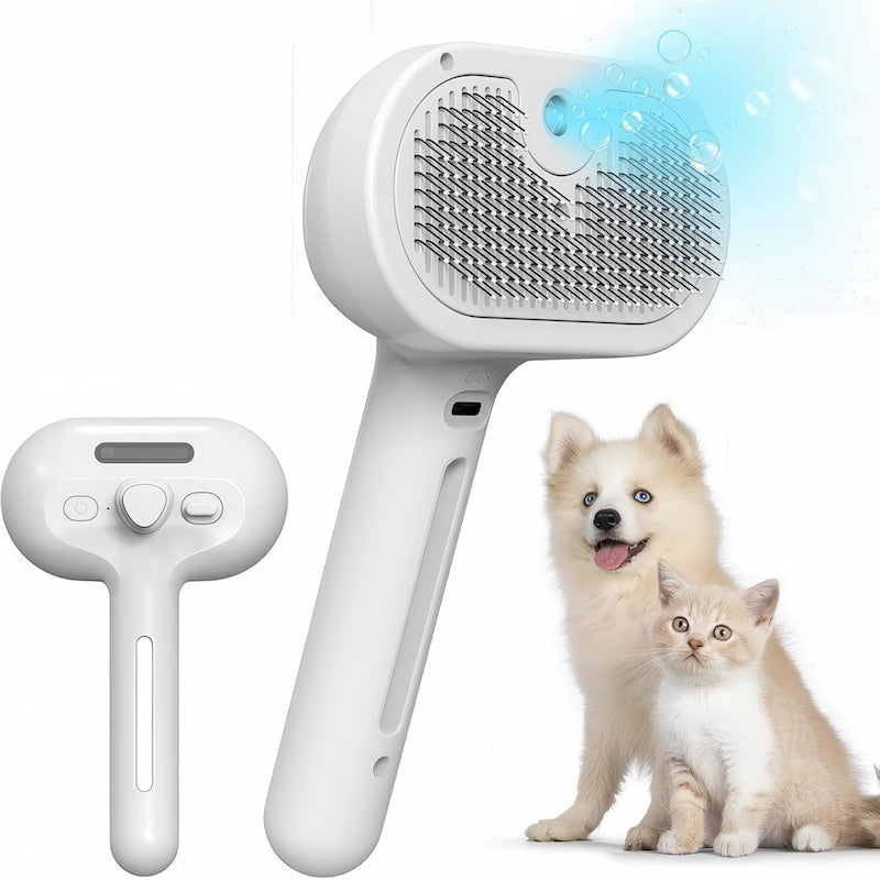 Funshare ペット用噴霧式ブラシ ワンプッシュ抜け毛除去 静電気防止機能