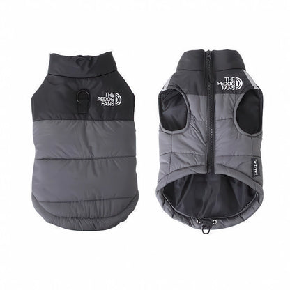 大型犬対応 犬の服 防寒着 グレー シンプルで動きやすいデザイン