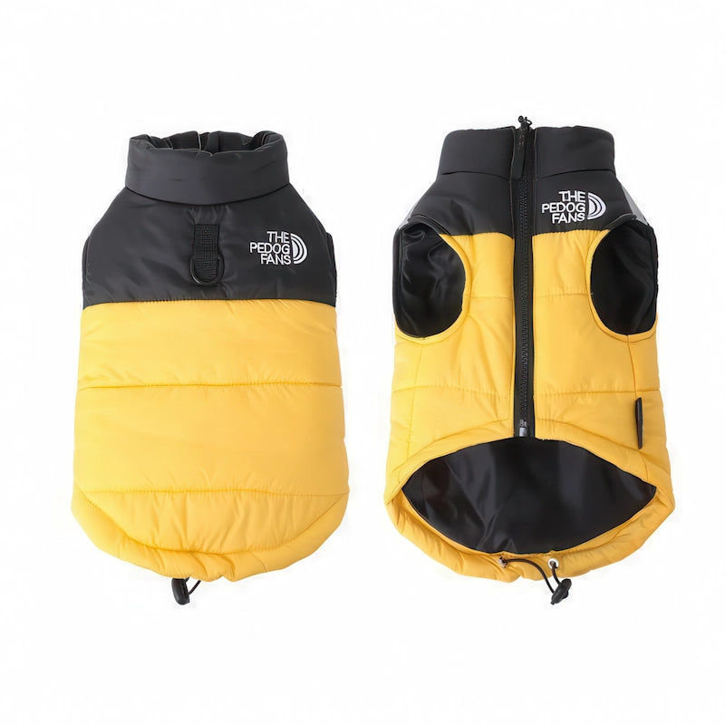 犬用ジャケット イエロー ハーネス不要 デザイン おしゃれ 撥水