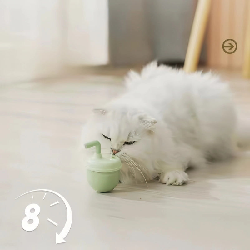 8分間の自動停止機能を搭載した猫 おもちゃ。遊びすぎを防ぎ、休息とのバランスを調整。