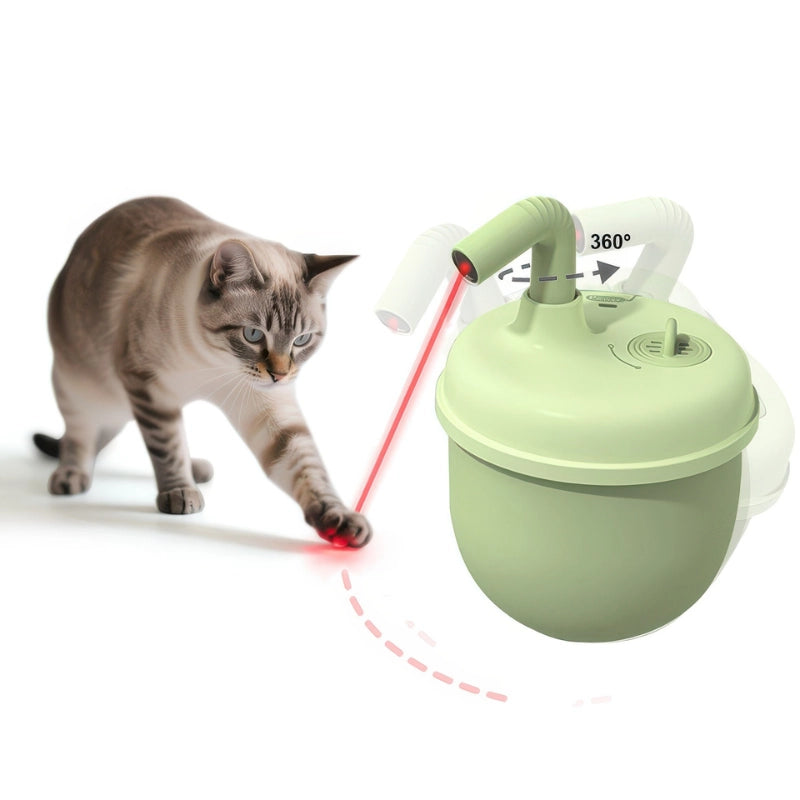 360度回転する自動回転LEDライトが猫の視線を釘付けにし、運動不足を解消する猫 おもちゃ 自動。