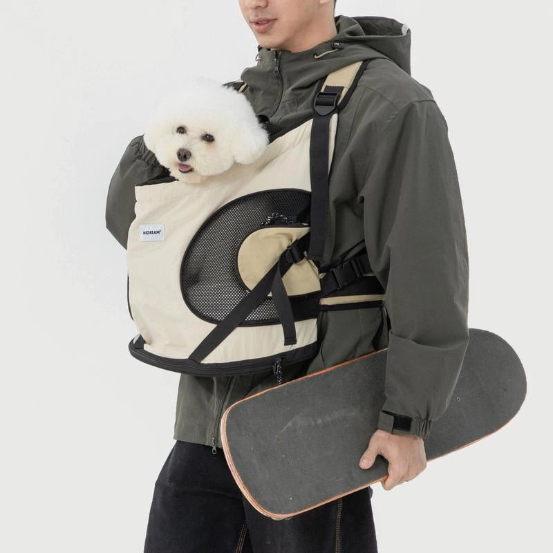 犬 リュック 前 そばグレー 散歩 スケボー 快適 お出かけ