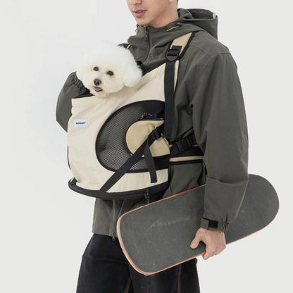 犬 リュック 前 そばグレー 散歩 スケボー 快適 お出かけ