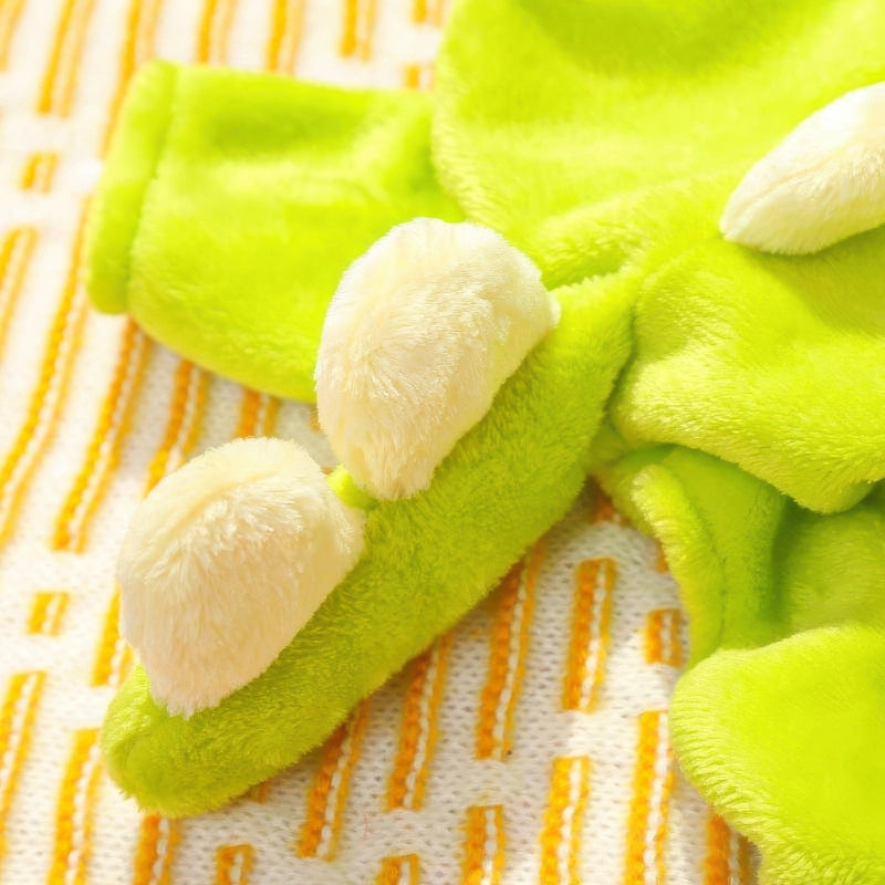 犬服 恐竜 背びれ トゲ 拡大 素材感 ふわふわ ディテール